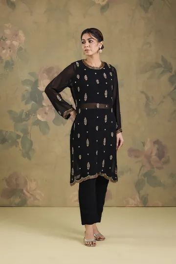 Georgette Fabric Coordset With Stone Work image 1