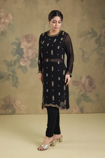Georgette Fabric Coordset With Stone Work image 3