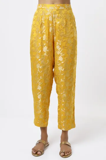 Mustard Embroidered Anarkali Set image 3