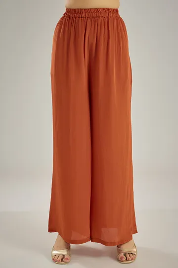 Orange Crepe Sequins & Crystal Hand Embroidered Kaftan Set image 3
