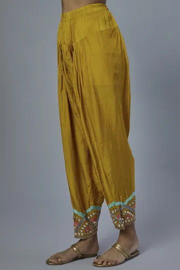 Yellow Georgette Anarkali Set image 3
